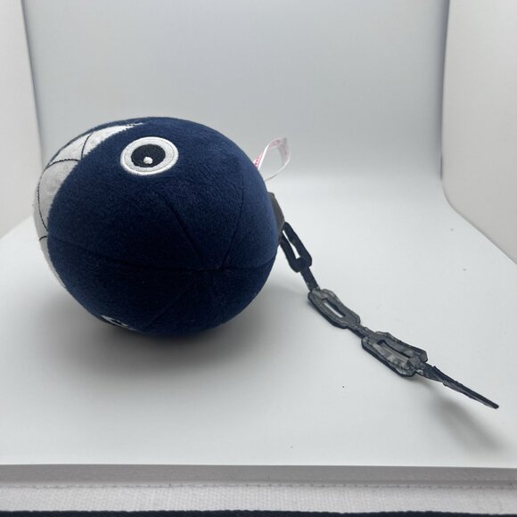Super Mario Bros Chain Chomp Plush Nintendo 6” Plus Chain Blue - Picture 2 of 6